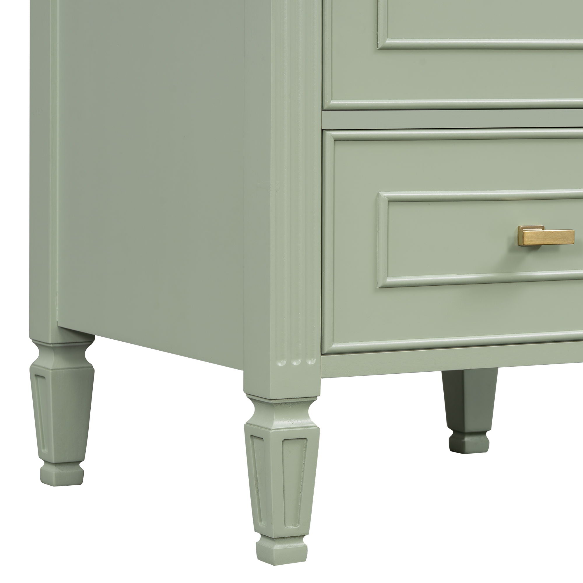 Bathroom Vanity & Sink, Freestanding Storage Cabinet, Soft Close Drawers & Doors - Green