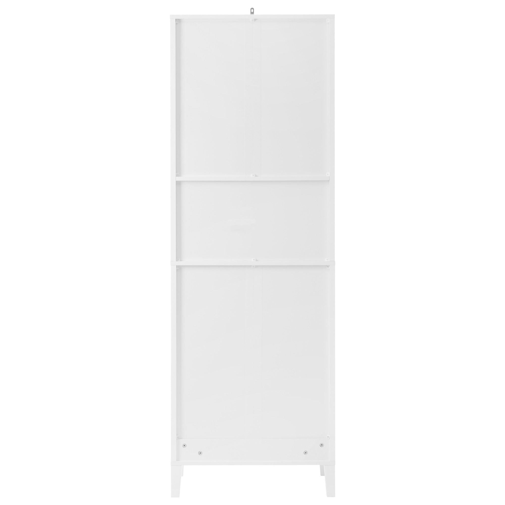Freestanding Tall Bathroom Cabinet With Soft Close Doors And Adjustable Shelves