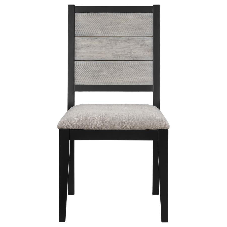 Elodie Wood Dining Side Chair Grey and Black (Set of 2)