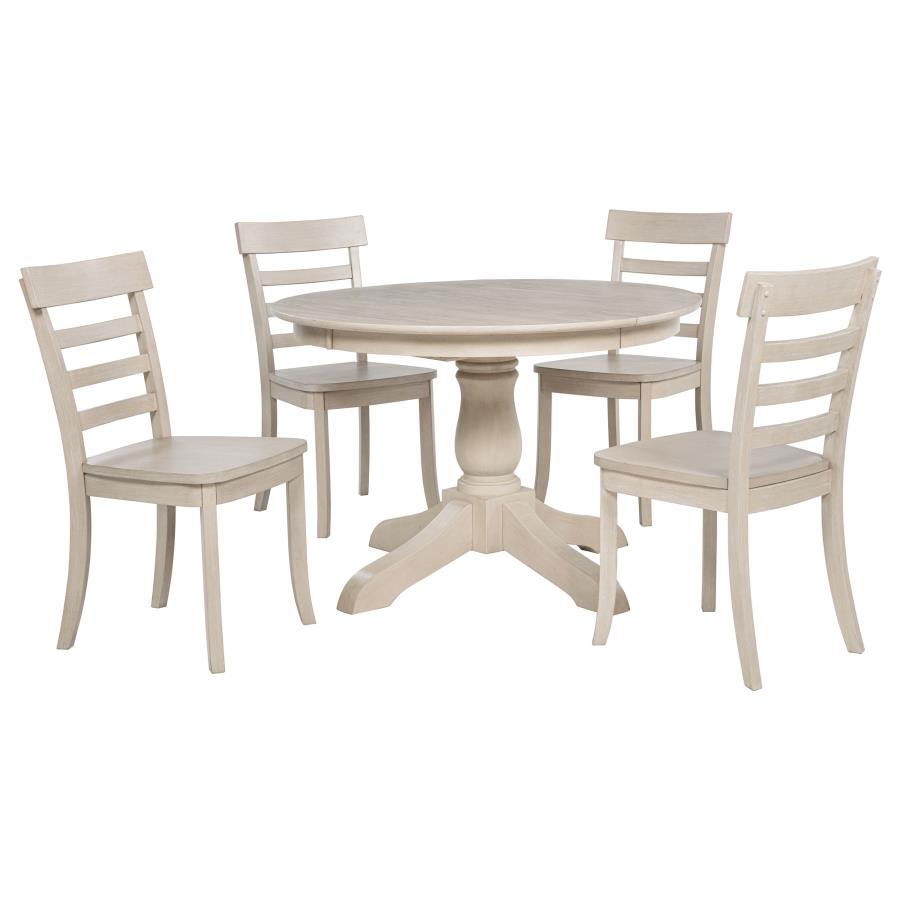 Orrison 5-piece Oval 62-inch Extension Leaf Dining Set Linen