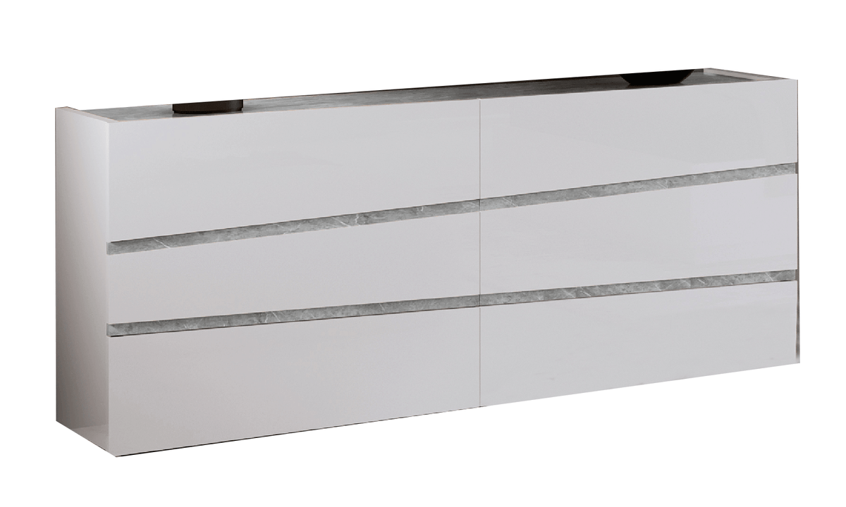 Alba White Double Dresser