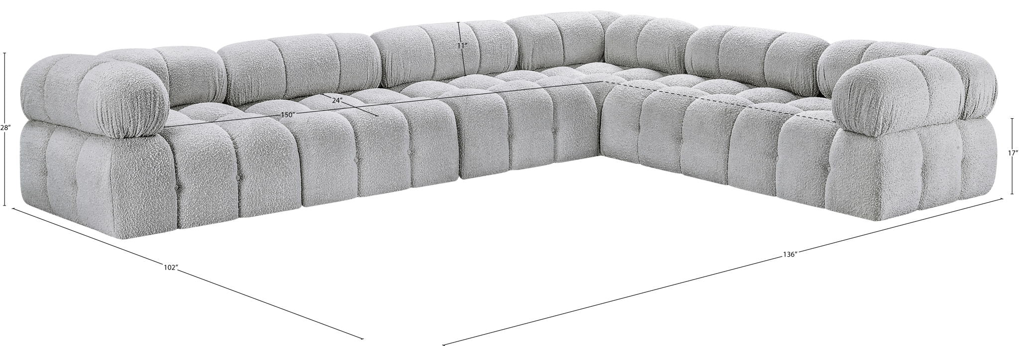 Ames - 6 Piece Modular Corner Sectional