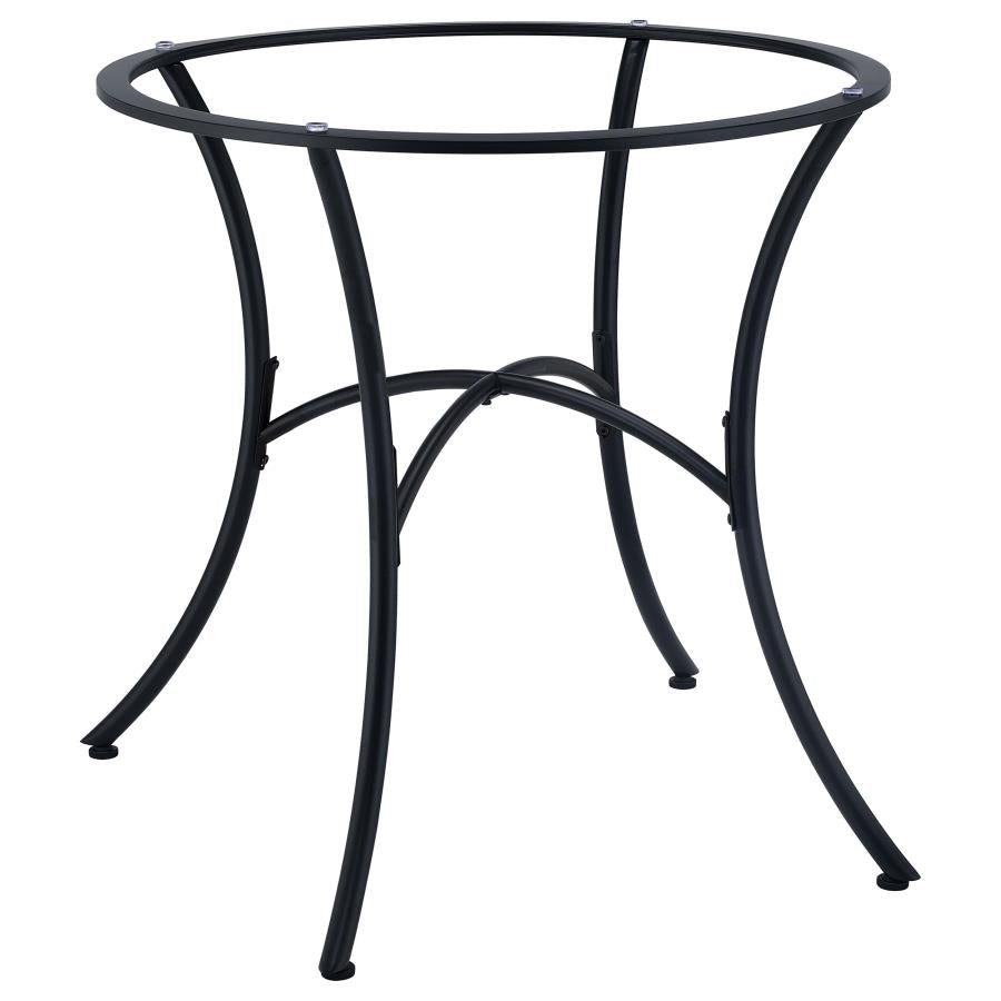Kline Curved Metal Dining Table Base Matte Black