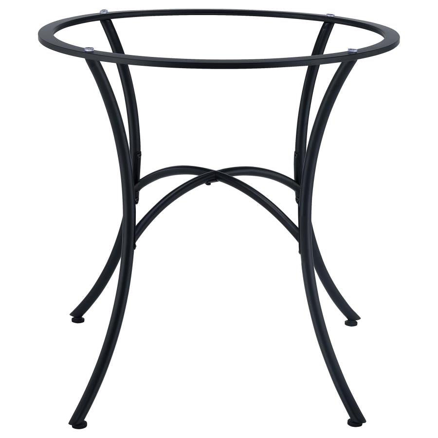 Kline Curved Metal Dining Table Base Matte Black