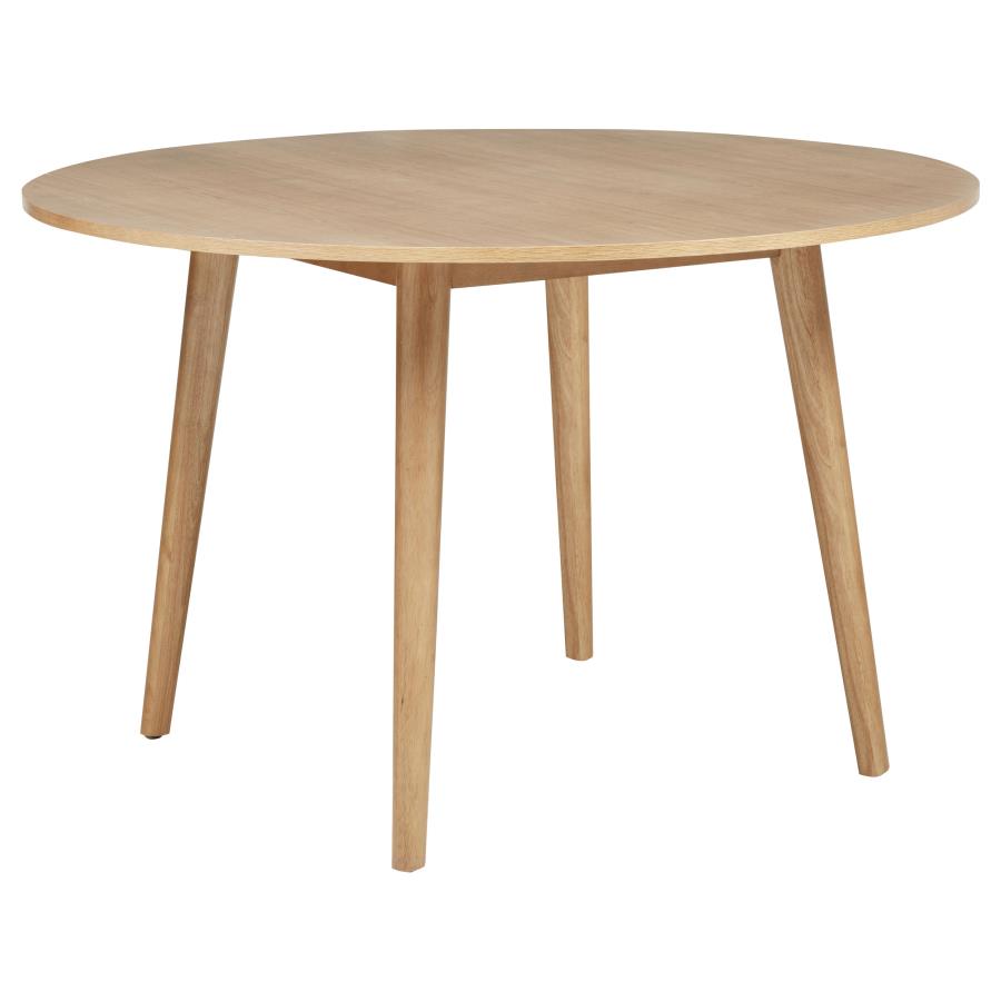 Andrews 5-piece Round Dining Table Set Light Ash and Black