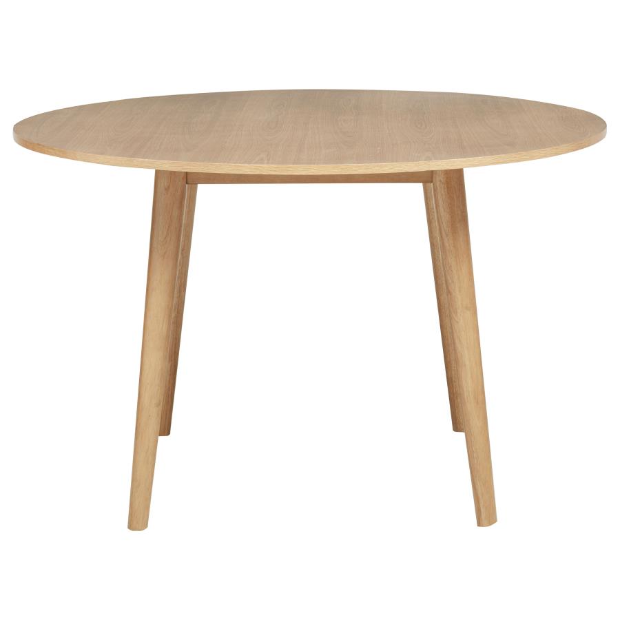 Andrews 5-piece Round Wood Dining Room Table Set Light Ash