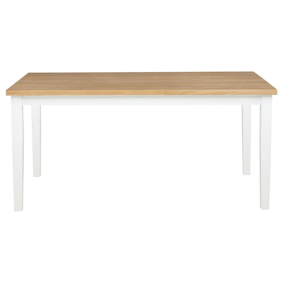 Andrews 7-piece Rectangular Dining Set Light Ash and White