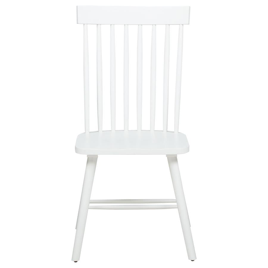 Andrews Windsor Spindle Back Dining Side Chair White (Set of 2)