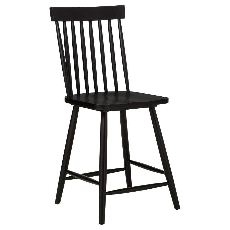 Andrews Windsor Counter Height Dining Side Chair Black (Set of 2)