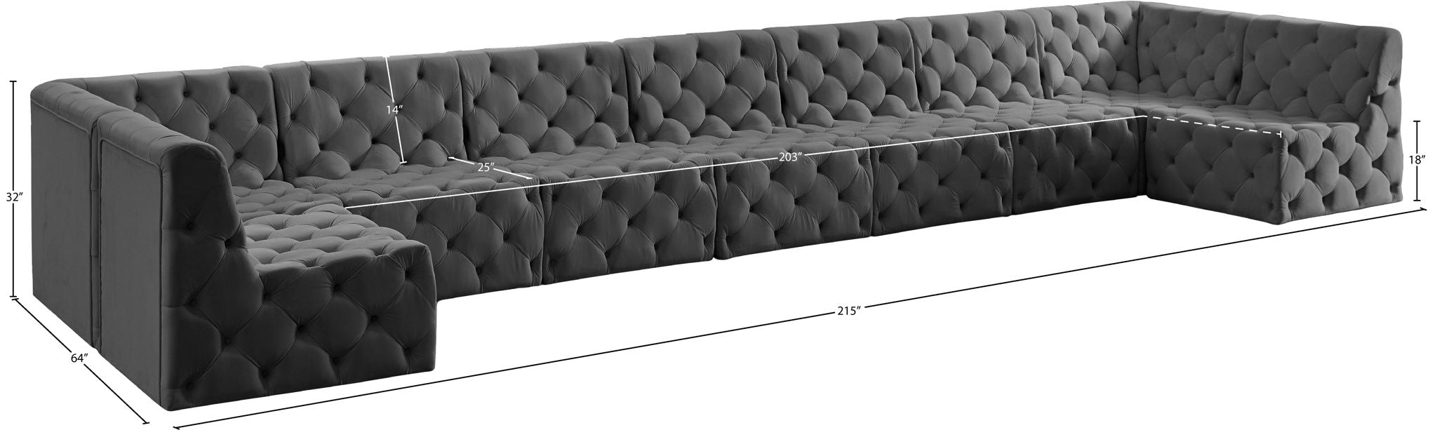 Tuft - 9 Piece Modular Sectional
