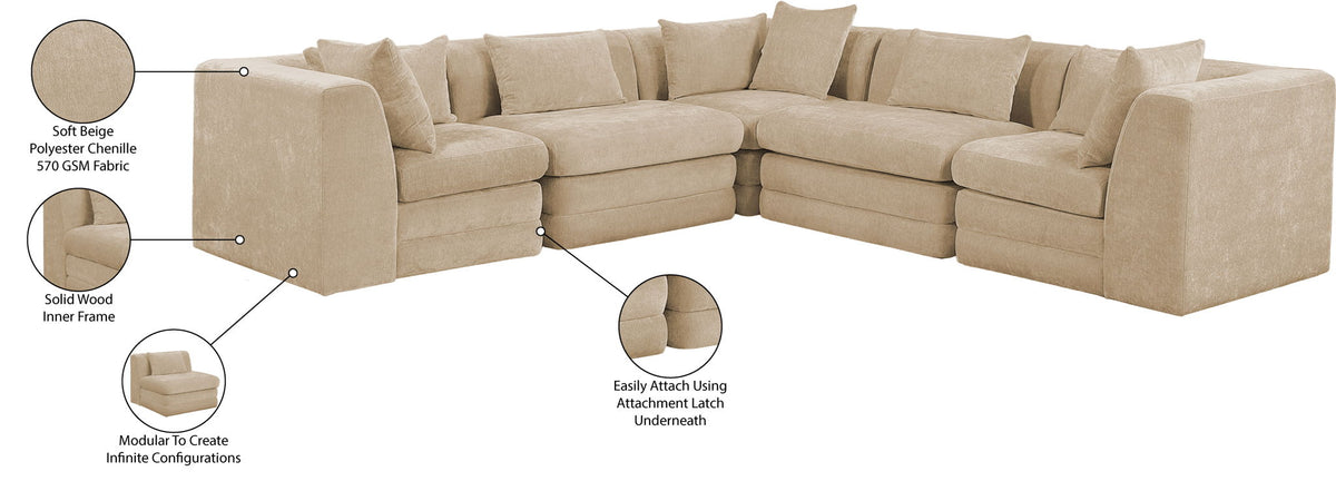 Stellar - 5 Piece Upholstered Modular Sectional