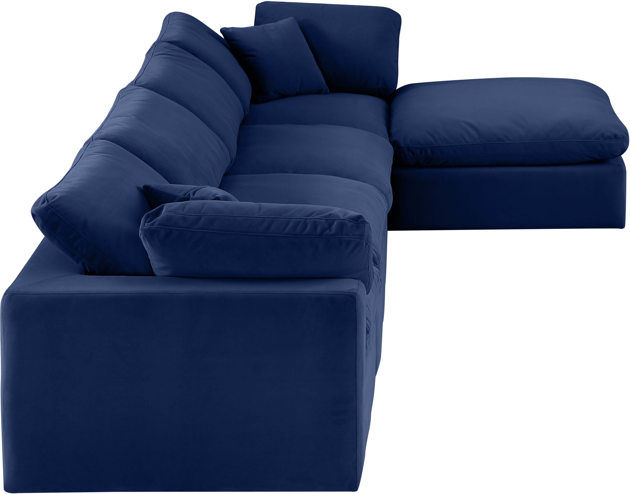Comfy - 5 Piece Velvet Modular Sectional With Chaise