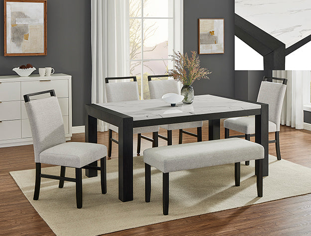 Jules Black/Light Gray Bench