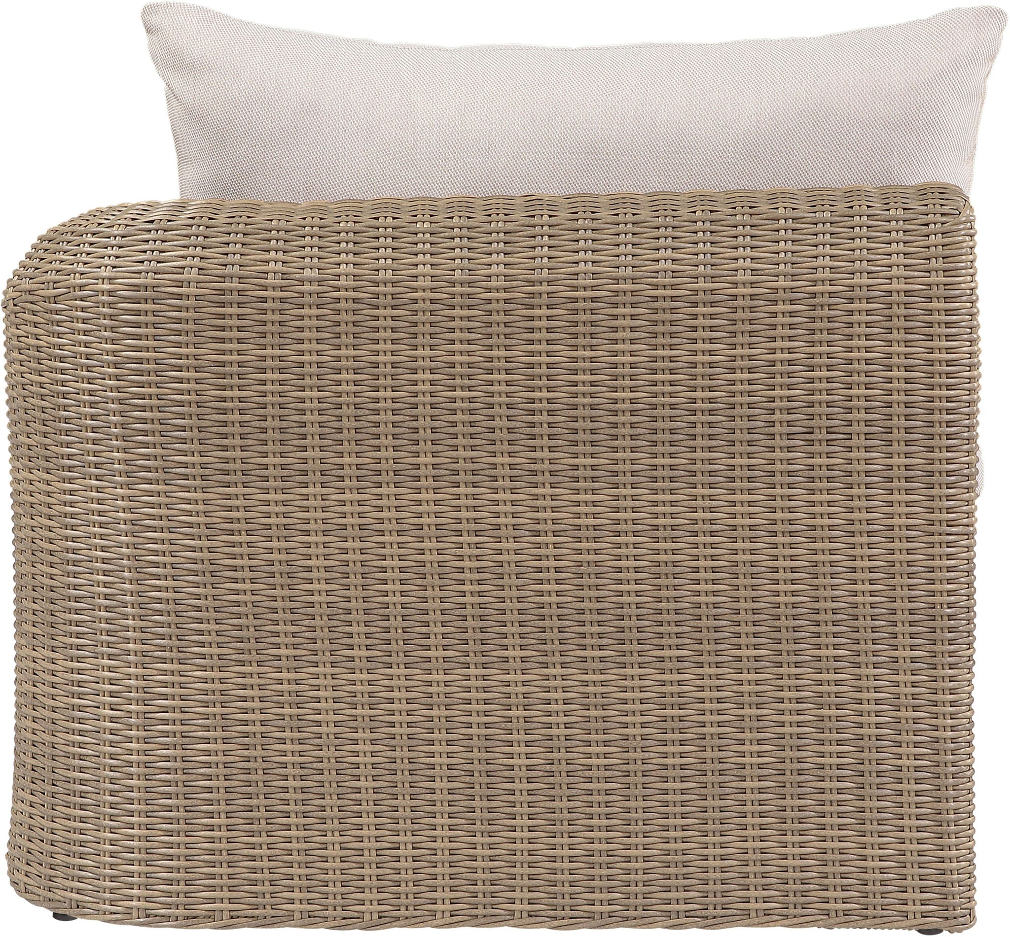 Seacrest - Olefin Water Resistant Fabric And Wicker Outdoor Patio Right Arm Chair