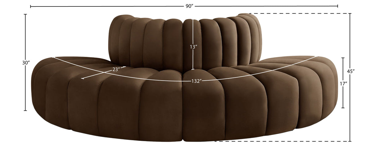 Arc - Velvet 4 Piece Modular Sofa