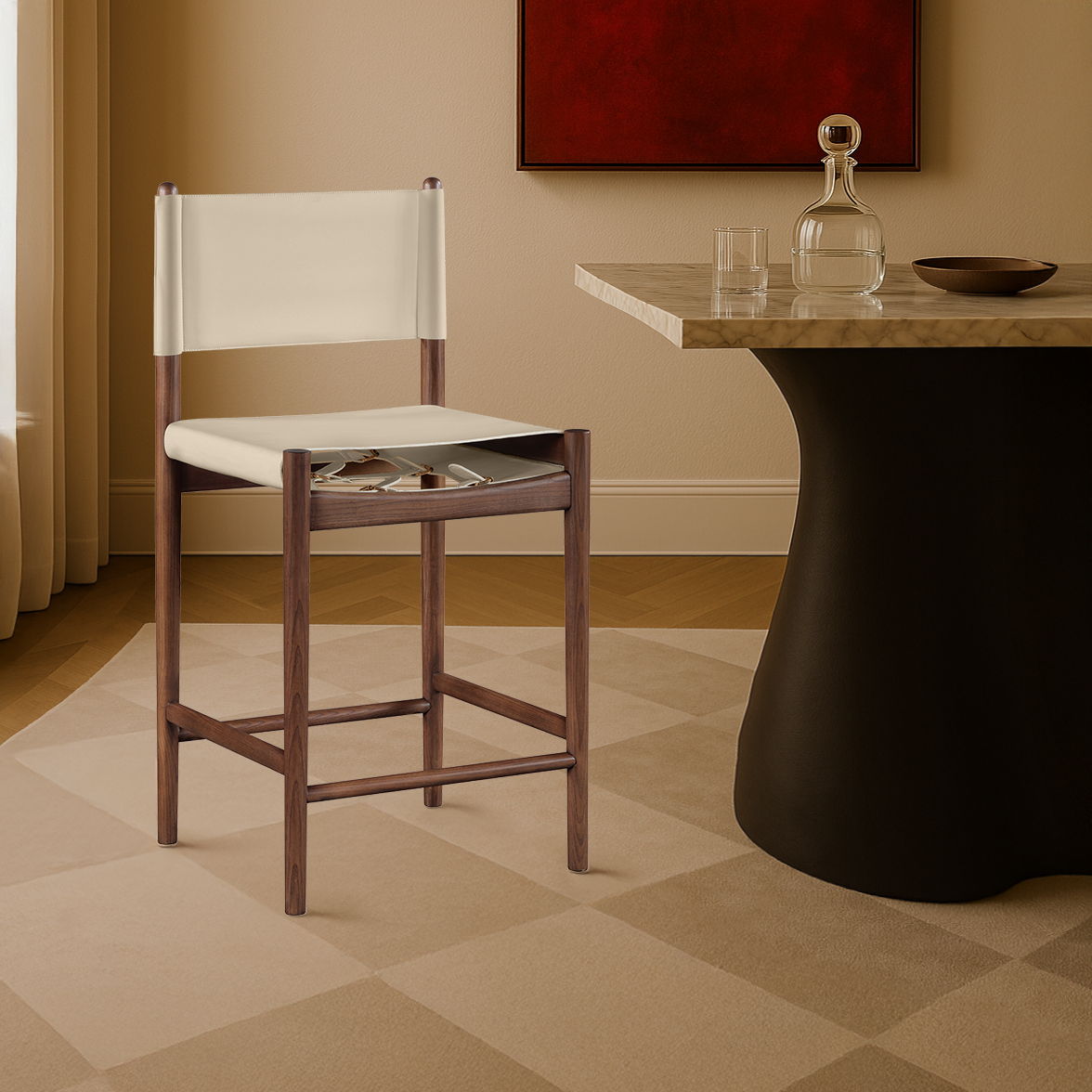 Rawlins - Counter Stool - Walnut Frame