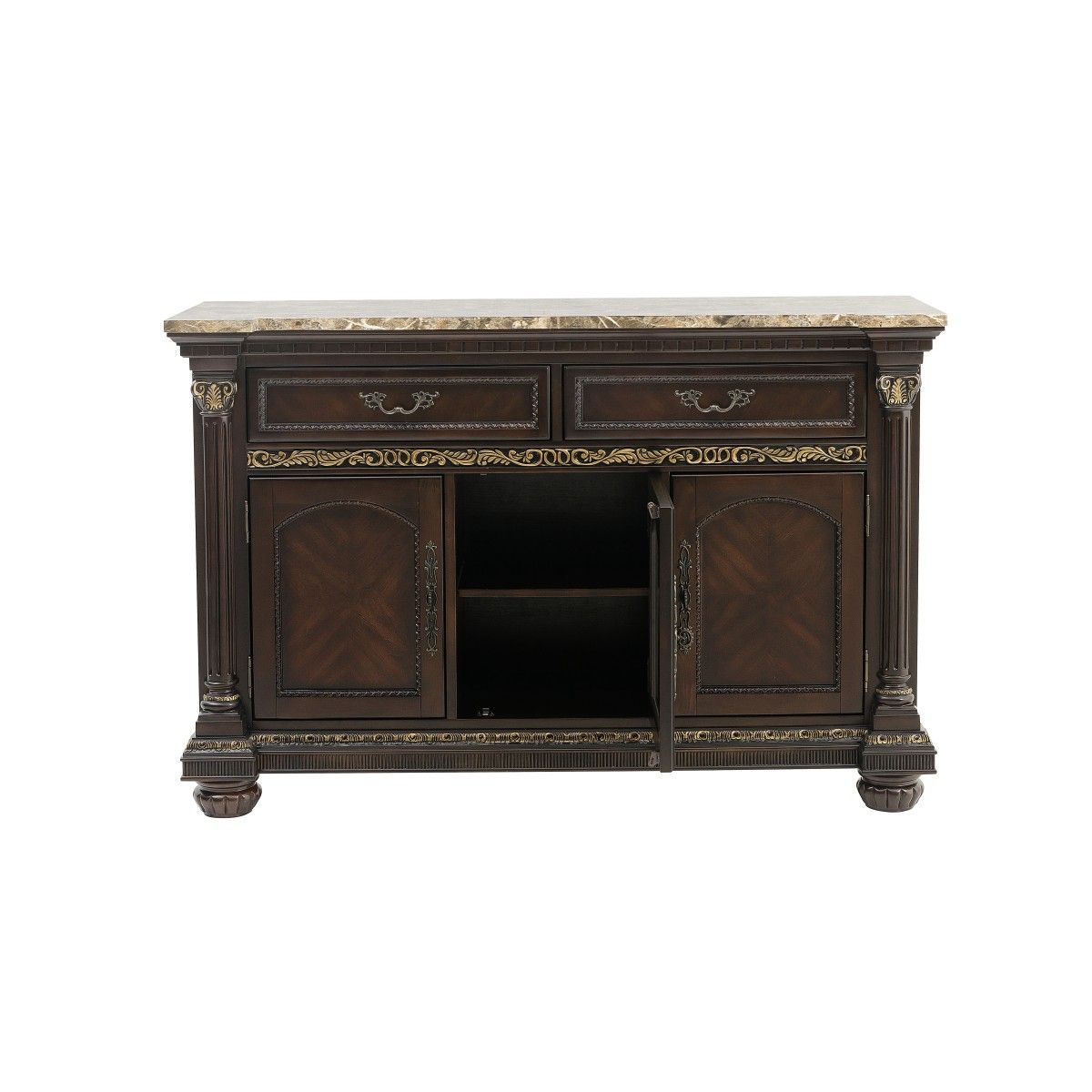 Russian Hill - Server With Faux Marble Top - Cherry