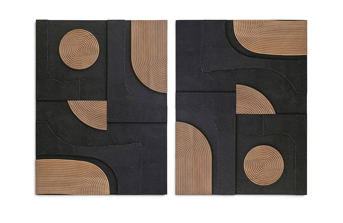 Element - Mango Wood 2 Piece Wall Art