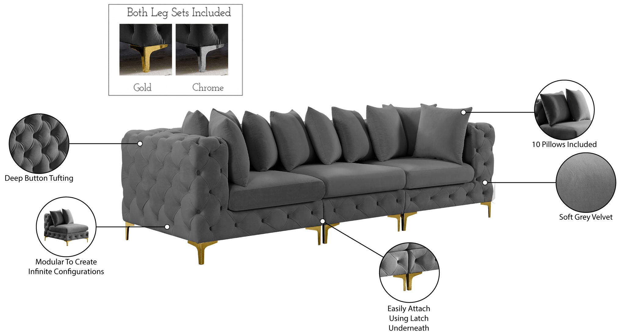 Tremblay - Modular Sofa - 3 Seats
