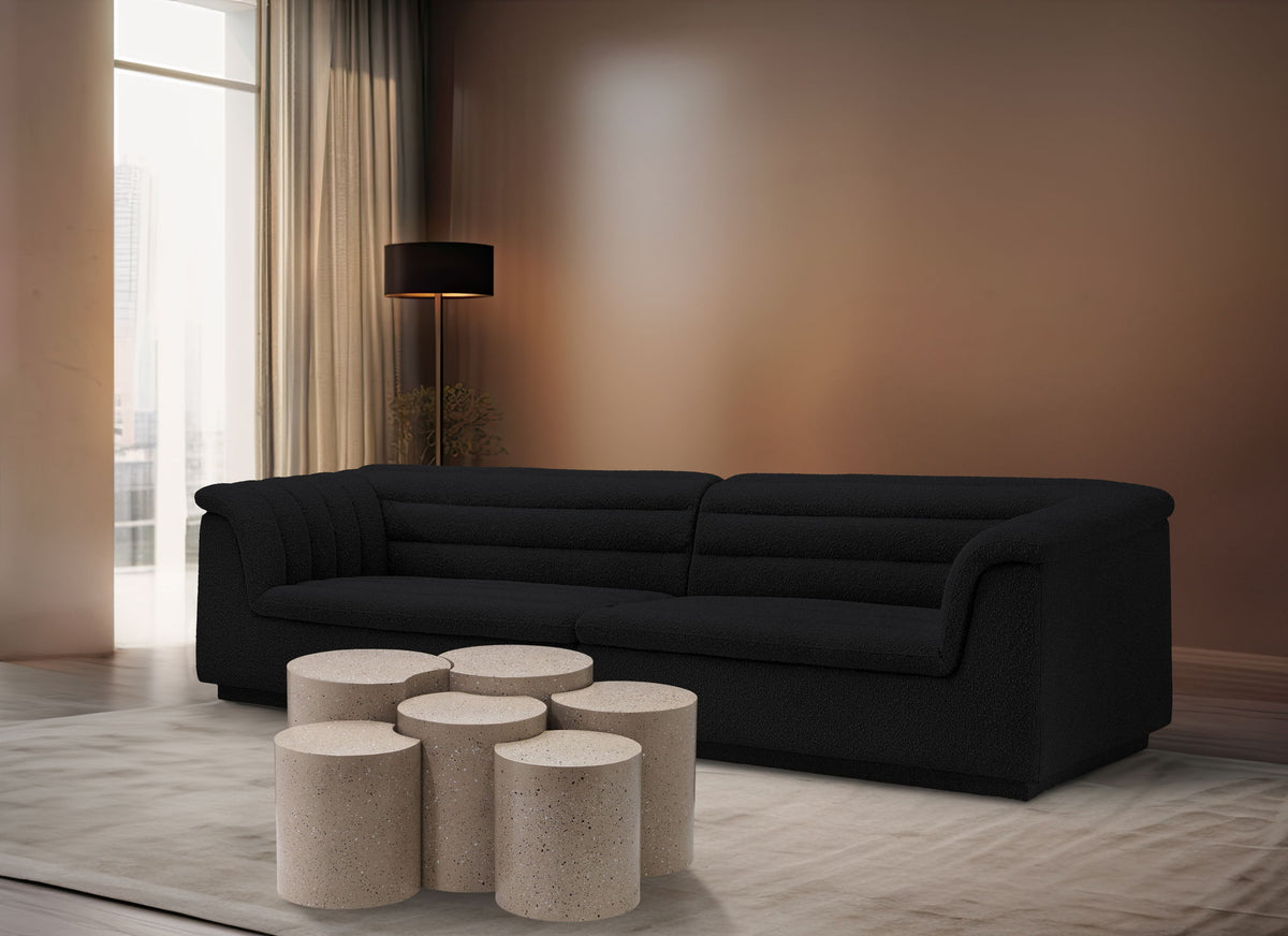 Dimple - 20" 6 Piece Modular Coffee Table - Terazzo Finish