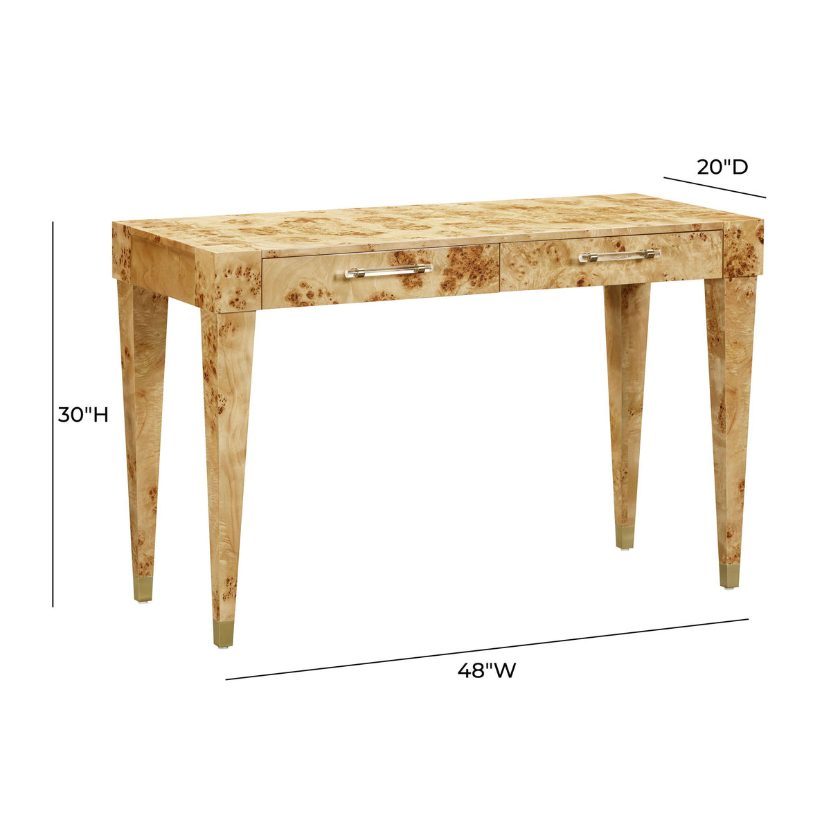 Brandyss - Work Desk - Natural Burl