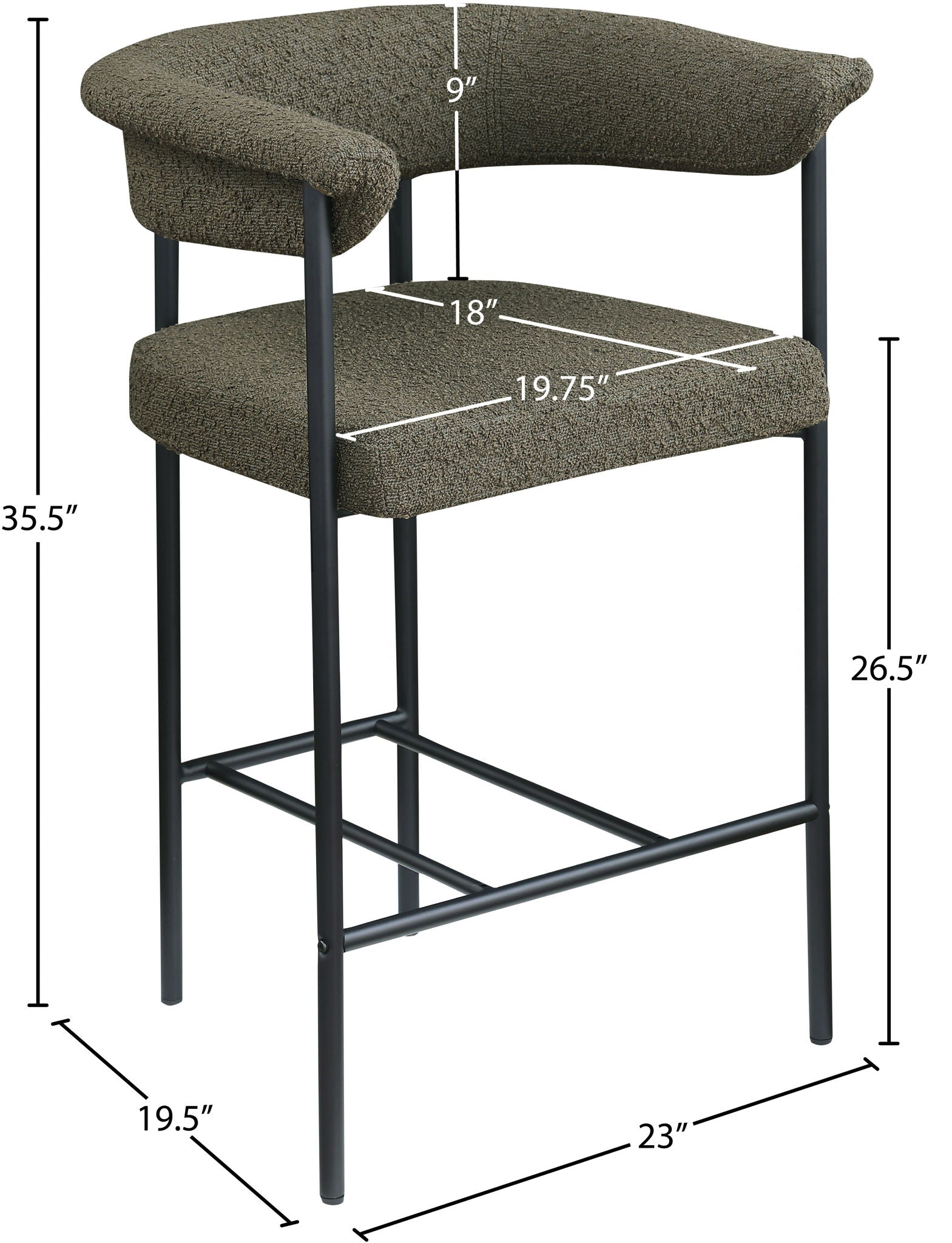 Malin - Boucle Counter Stool (Set of 2)