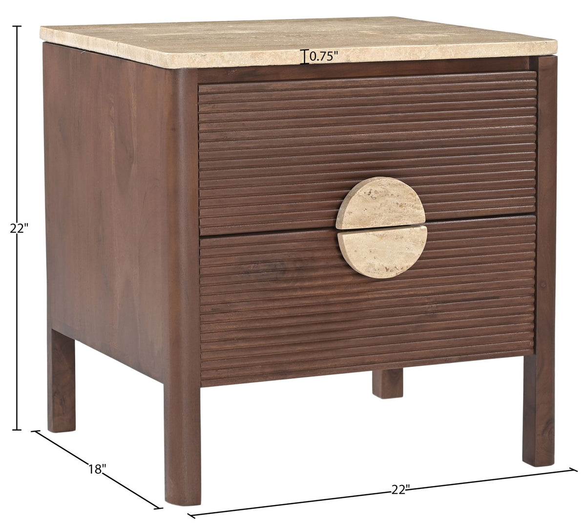 Varenna - 22" Acacia Wood Nightstand