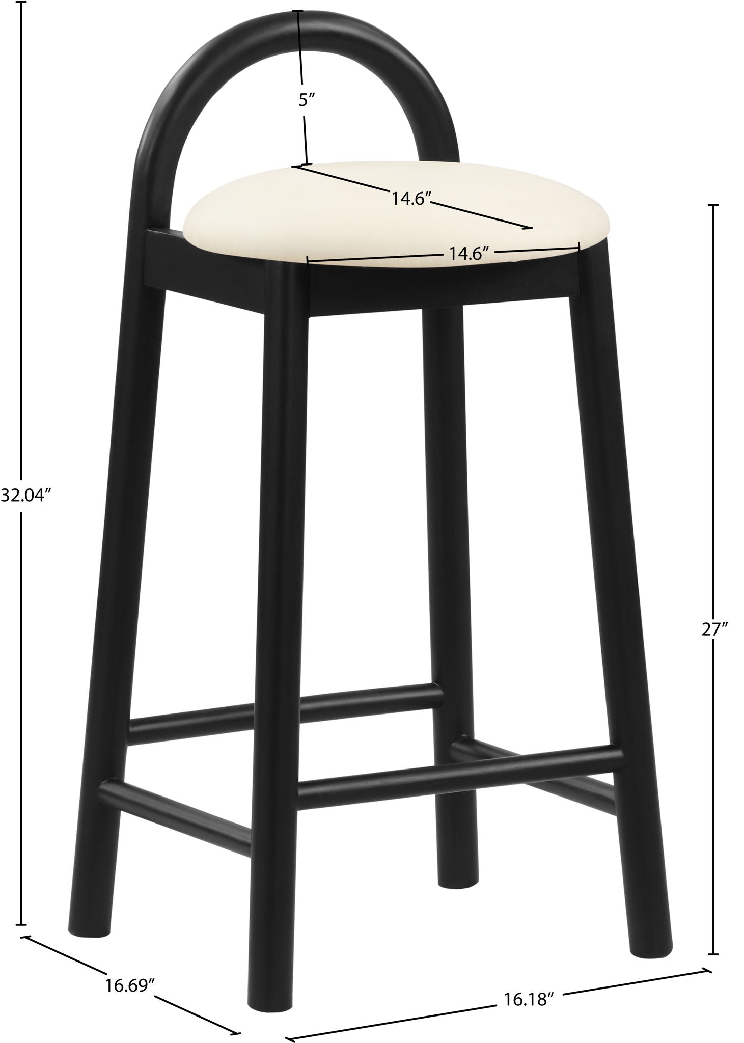 Calvin - Stool - Black Legs