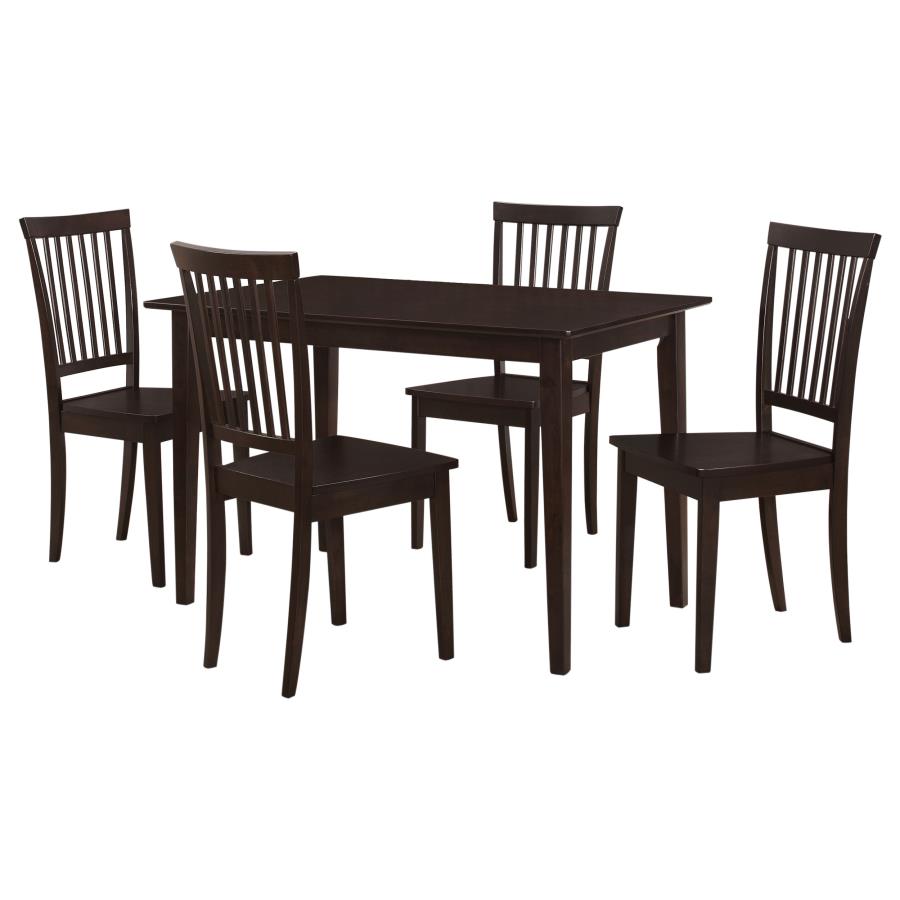 Gomez 5-piece Rectangular Dining Table Set Cappuccino