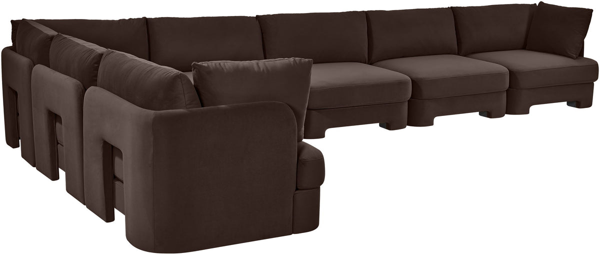 Hammond - Velvet Performance Fabric Upholstered 7 Piece Sectional