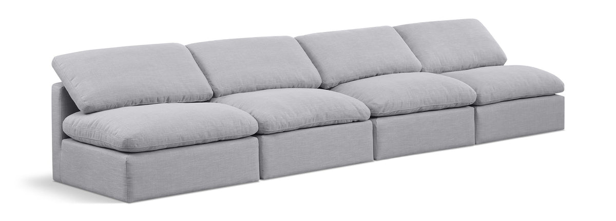 Indulge - Linen 4 Seat Modular Armless Sofa