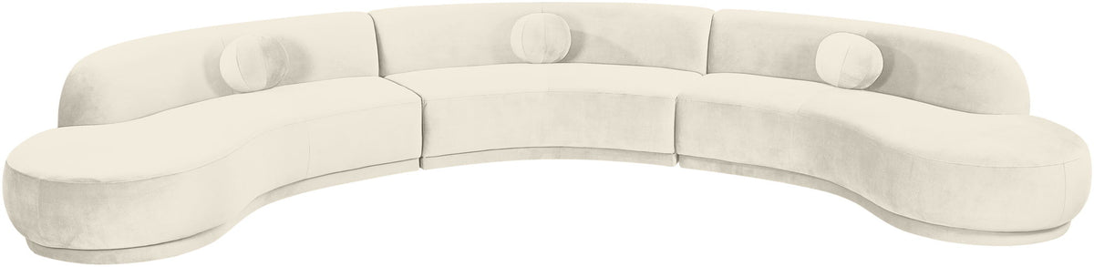 Avra - 177.5" Velvet Performance Fabric Upholstered Sectional