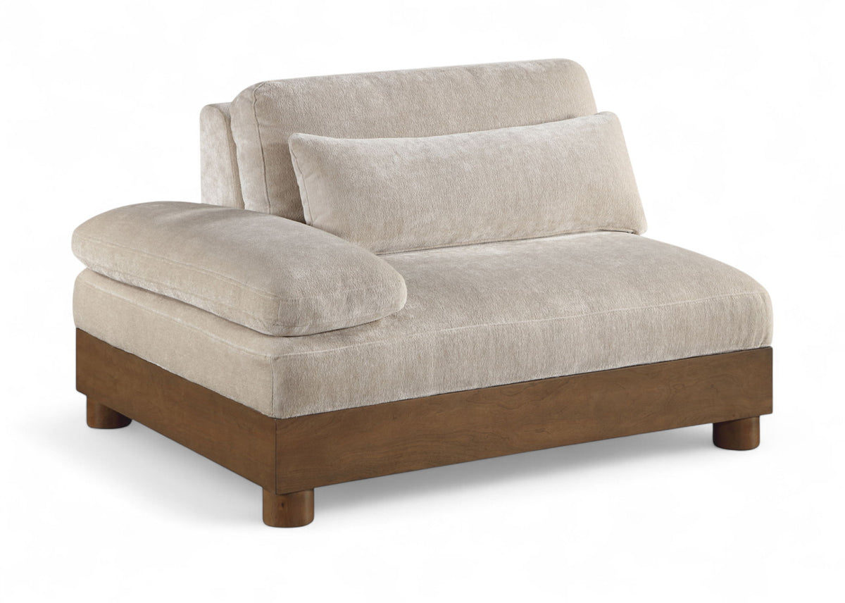Turin - Fabric Upholstered Modular Arm Chair - Taupe