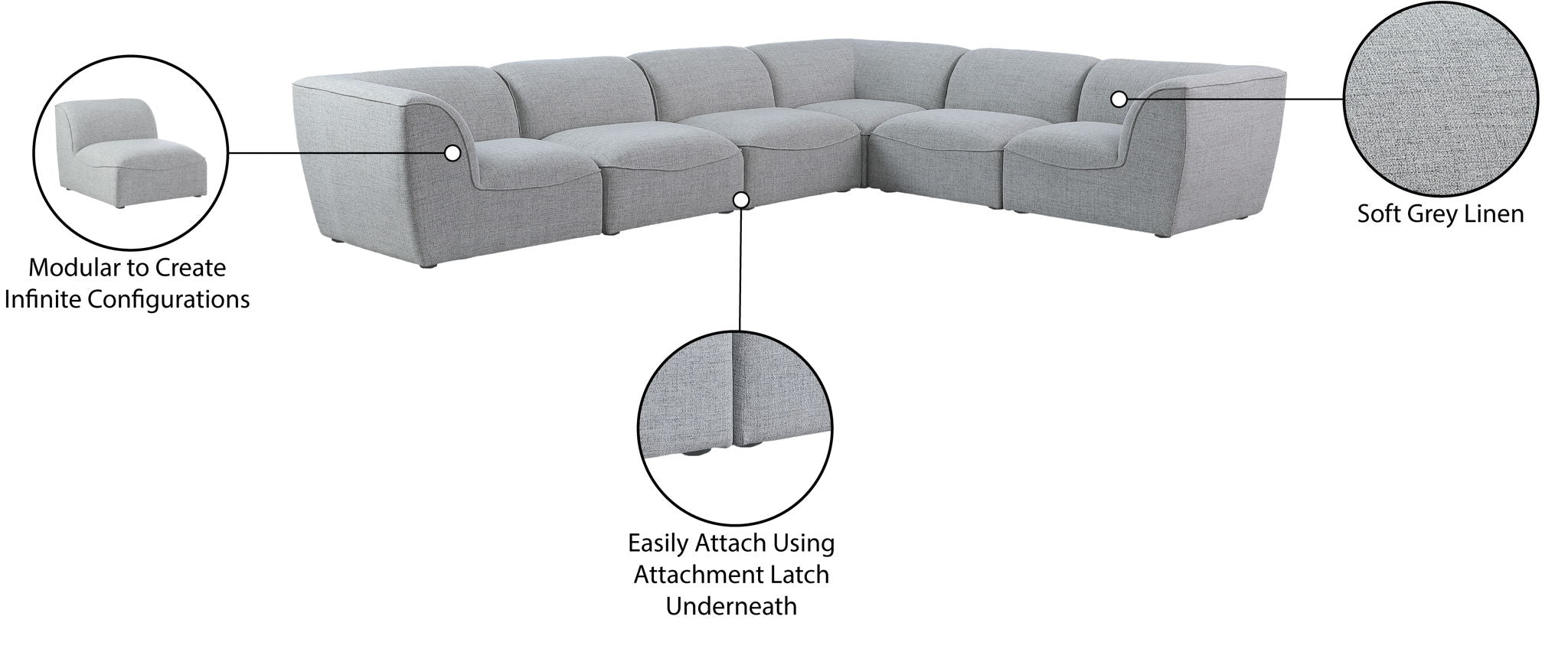 Miramar - 6 Piece Modular Sectional