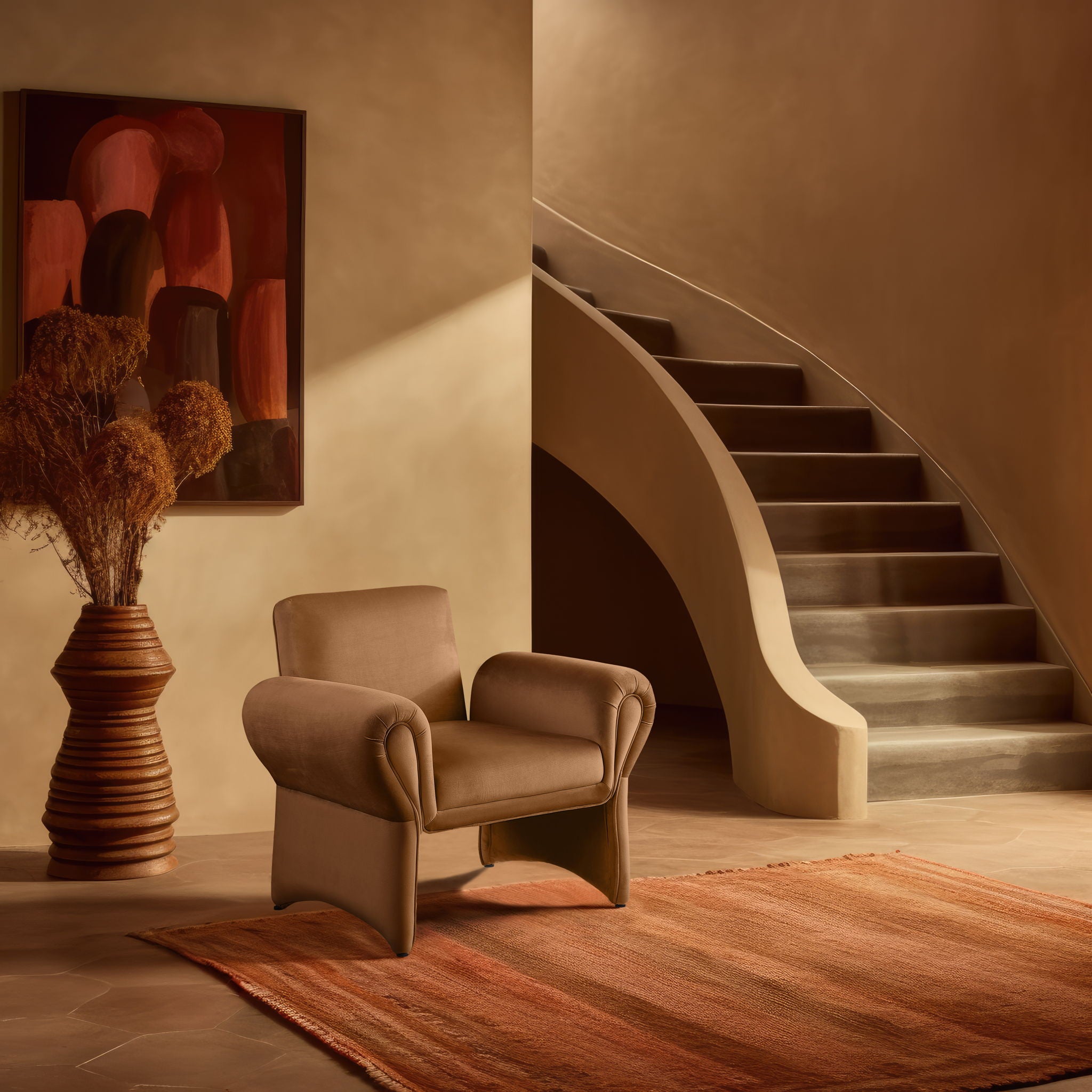 Fleurette - Accent Chair - Saddle