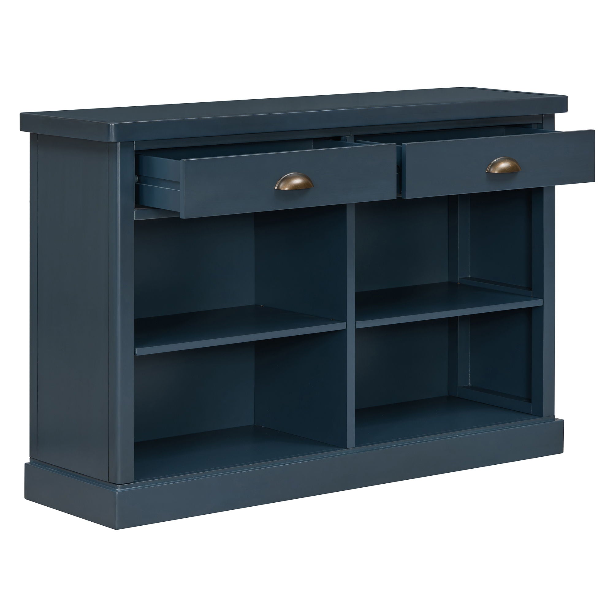 Console Table With 2 Drawers And Open Shelves