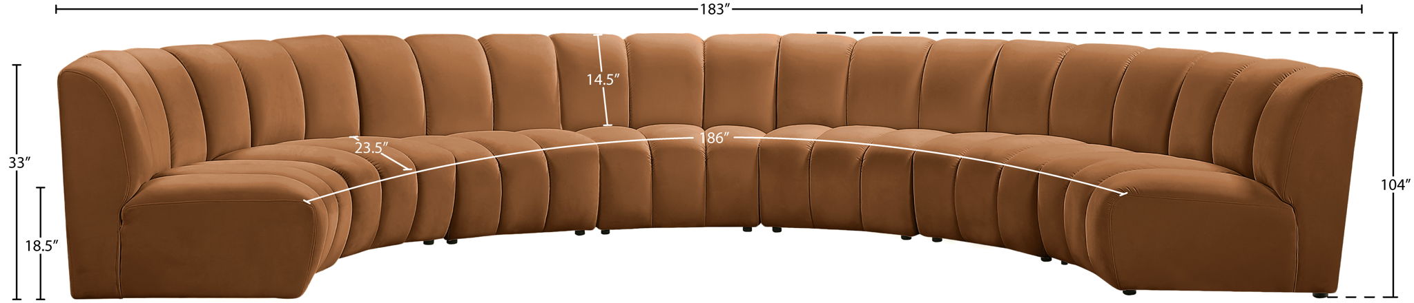 Infinity - 7 Piece Modular Sectional - Saddle