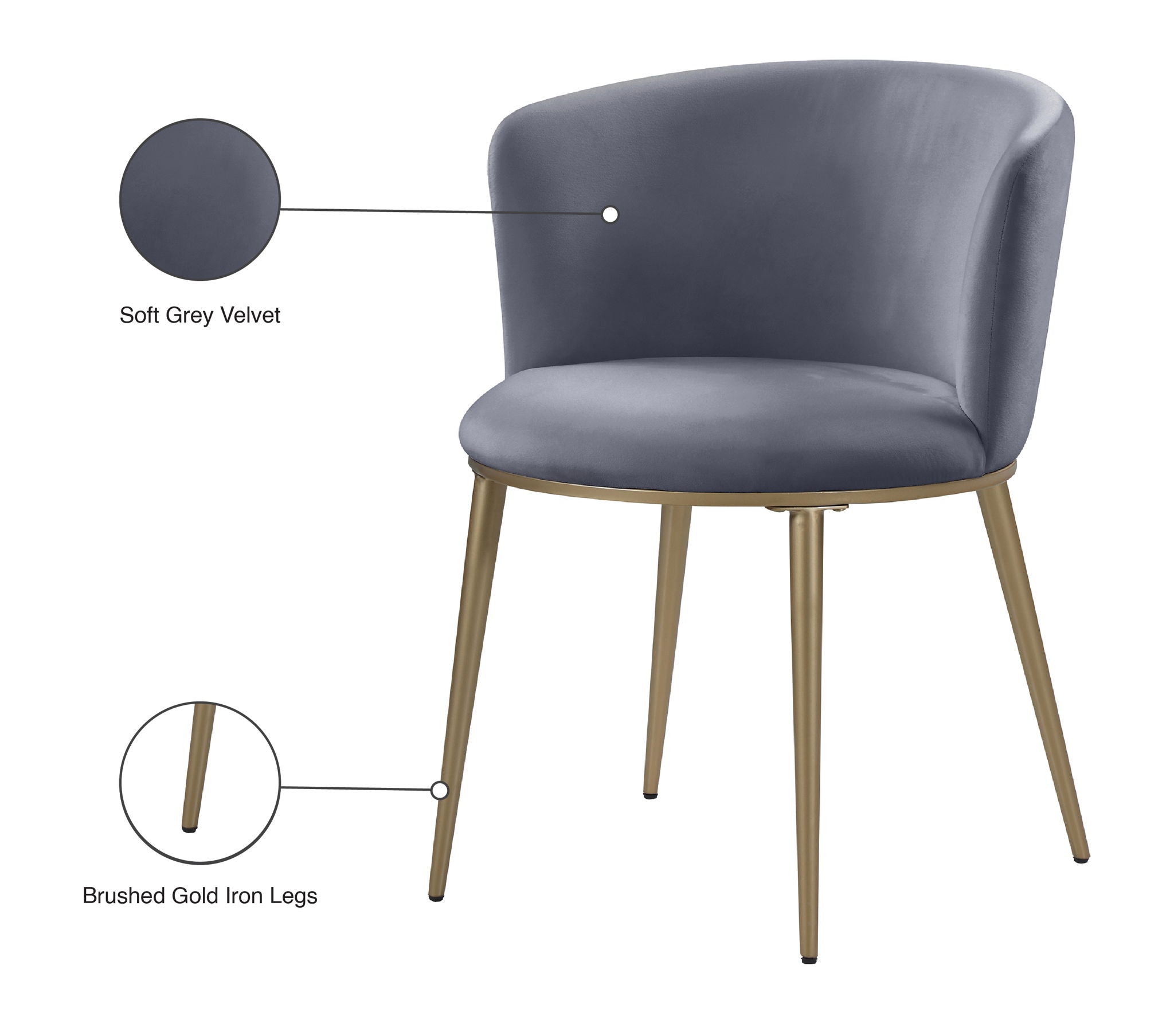 Skylar - Dining Chair with Gold Legs (Set of 2)