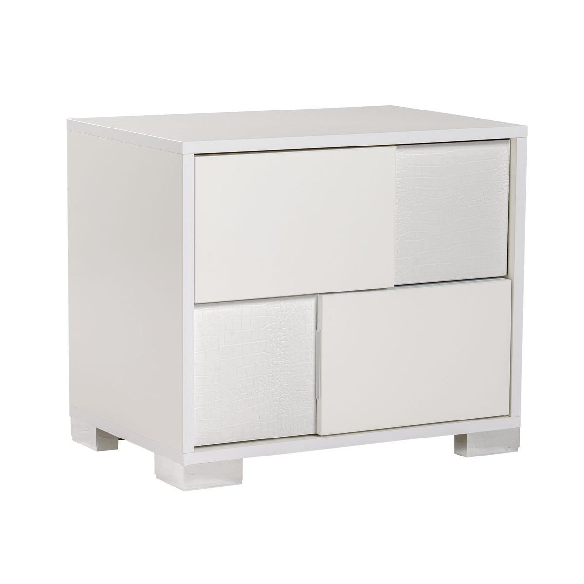 Monza Italian Modern White Nightstand