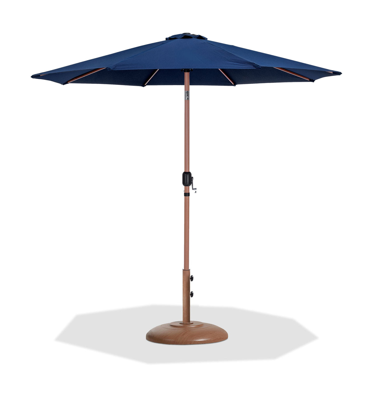 Fiji - Aluminum Patio Umbrella With Round Teak Base