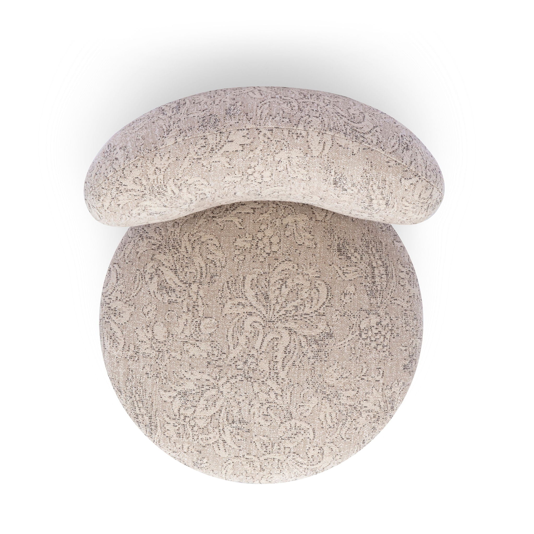 Manu - Floral Jacquard Dining Chair - Neutral