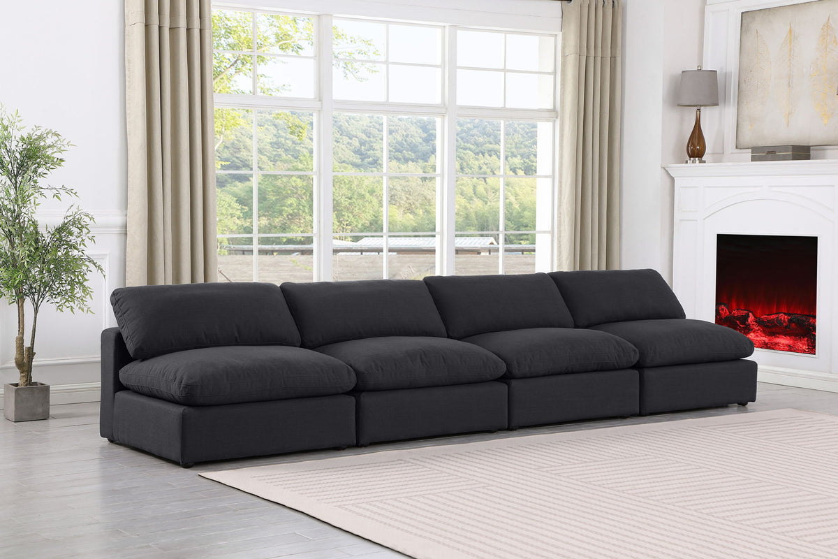 Comfy - Linen Modular Armless Sofa 4 Seats