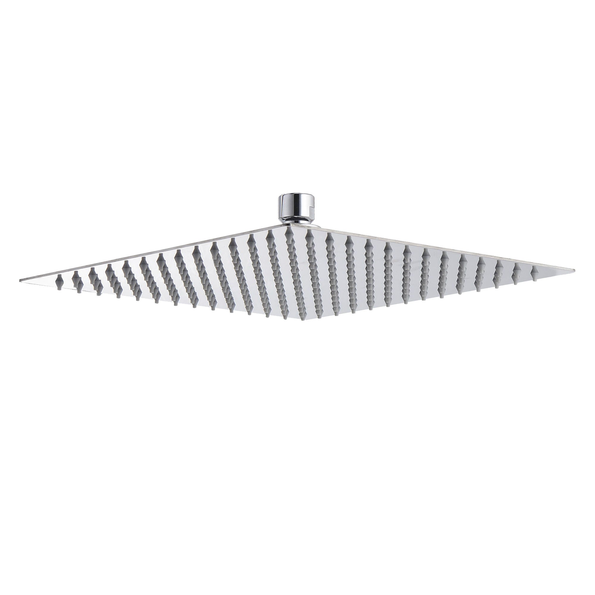 16" Square Rainfall Shower Head Fixed Wall Mount With Full Body Coverage & Self Cleaning Silicone Nozzles