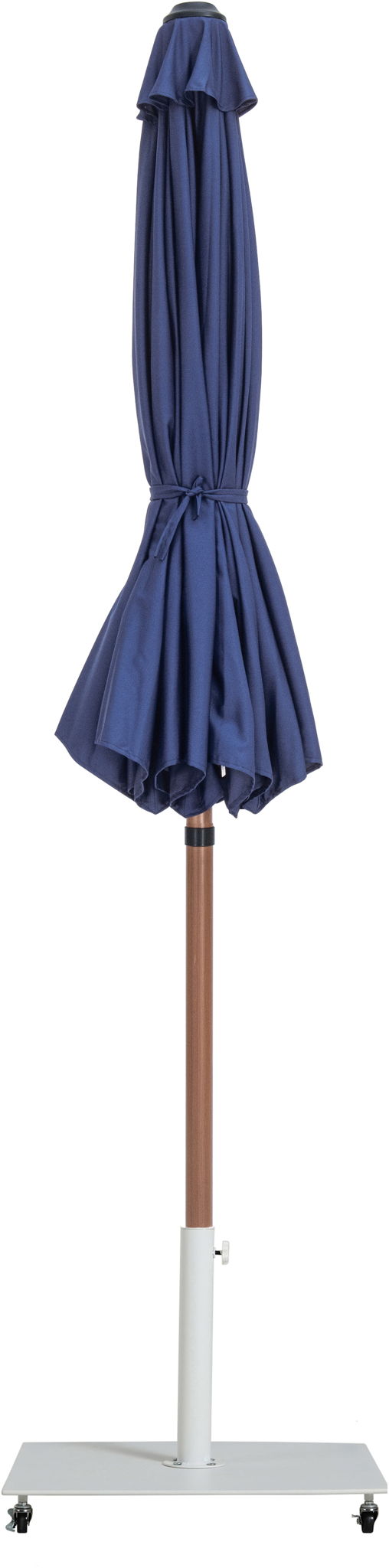 Fiji - Aluminum Patio Umbrella With Square White And Teak Base
