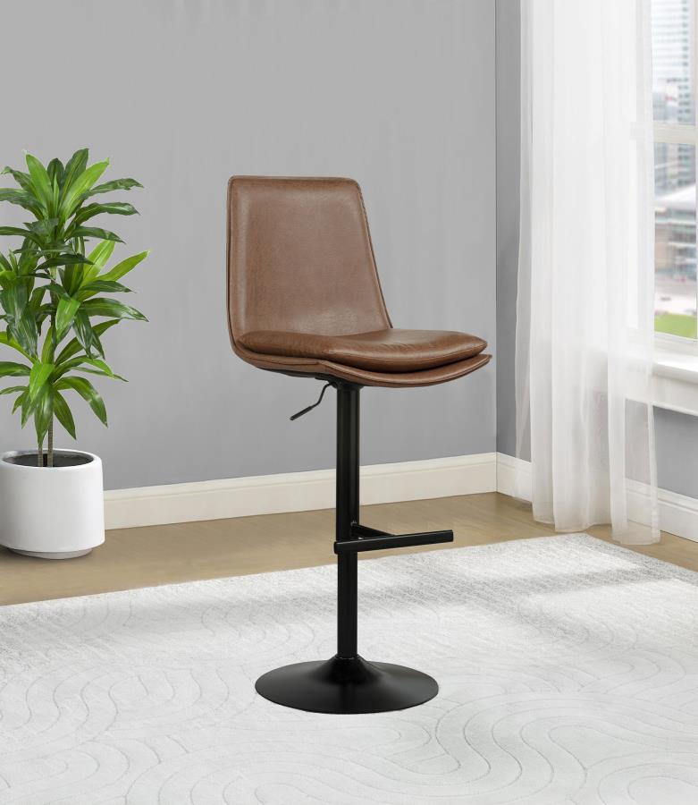 Eldridge Faux Leather Upholstered Adjustable Bar Stool Coffee
