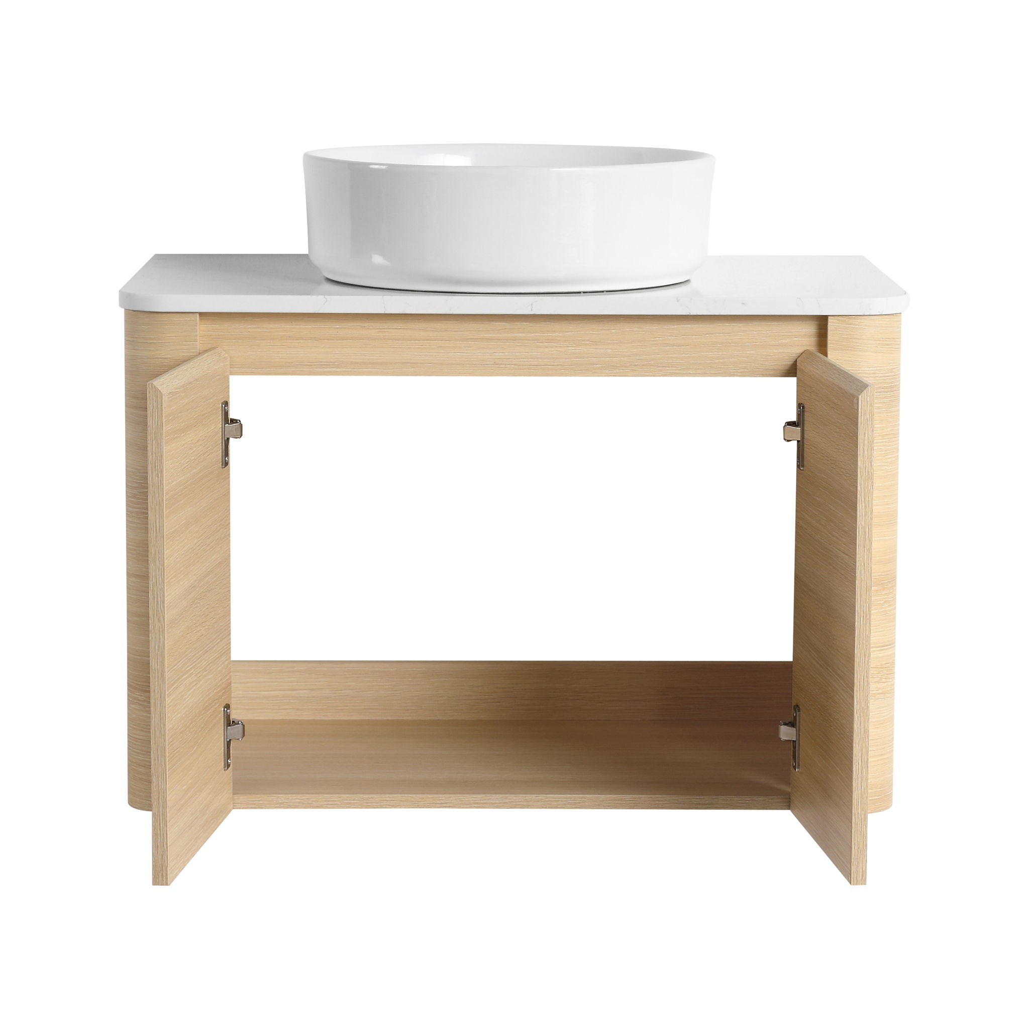 Mounted Bathroom Vanity With Art Sink & 2 Soft Close Doors