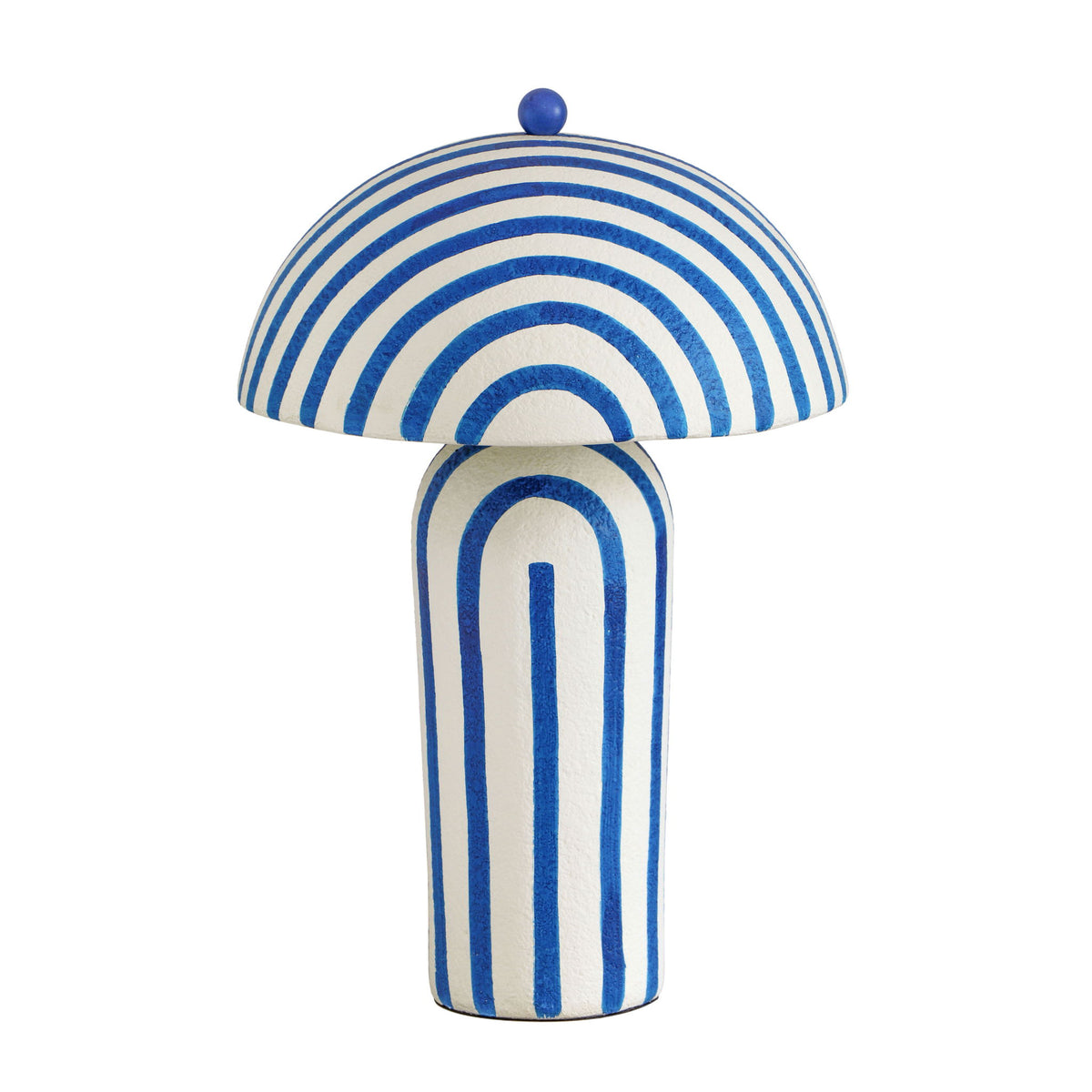 Maiori - Striped Papier Mache Table Lamp
