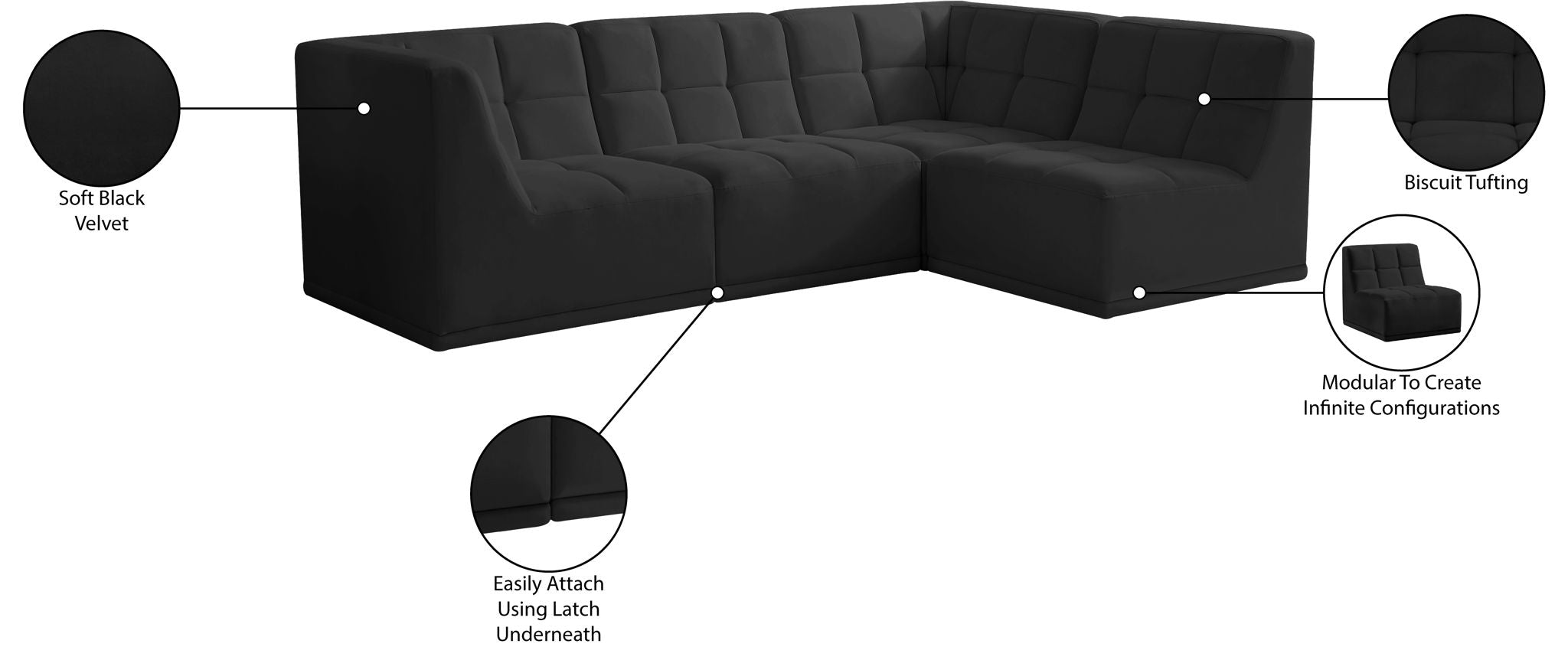 Relax - 4 Piece Modular Sectional