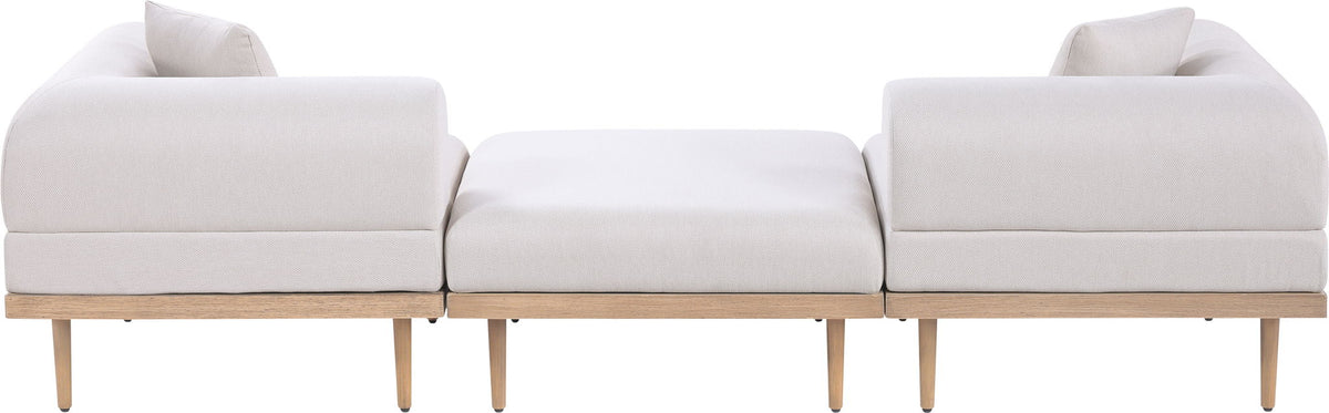 Laguna - 3 Piece 106.5" Outdoor Patio Modular Sofa With Backless Seat