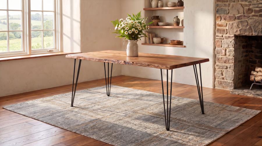 Sherman 71-inch Live Edge Dining Table Natural Acacia